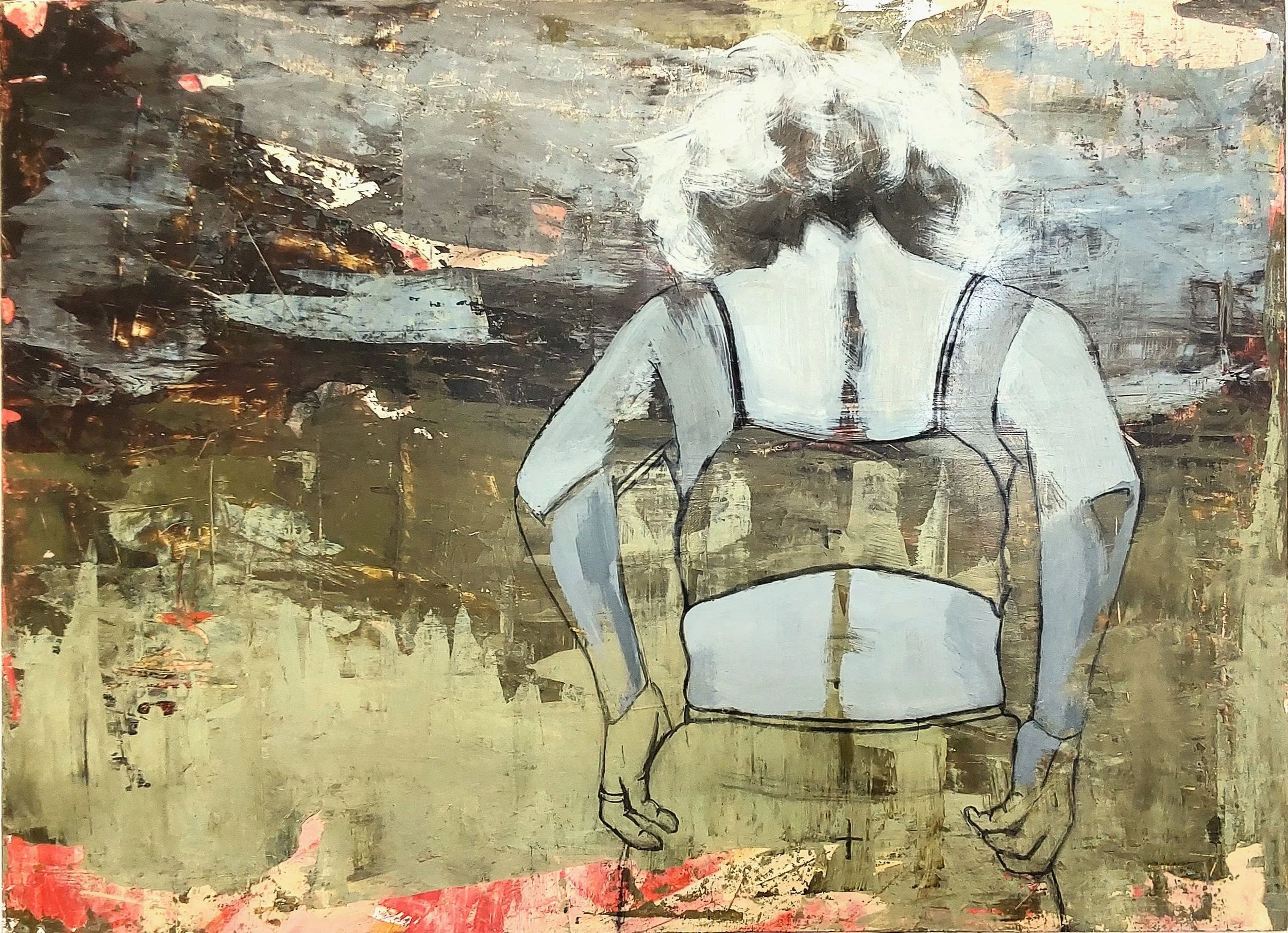 Bereft
Mixed media on cradled panel
18” X 24”
2025