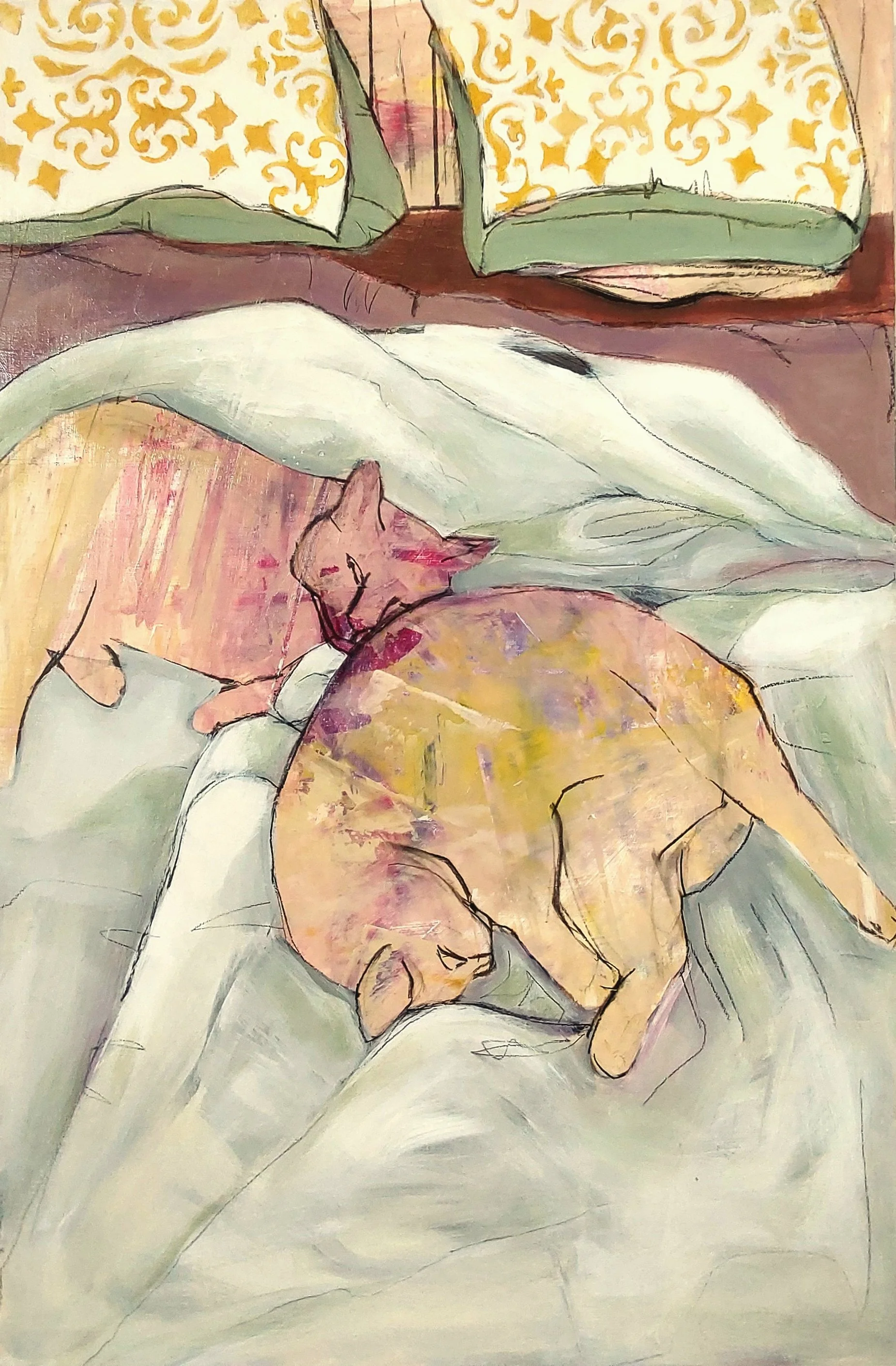 Intimacy 2
Mixed media on cradled panel
18” X 27”
2025