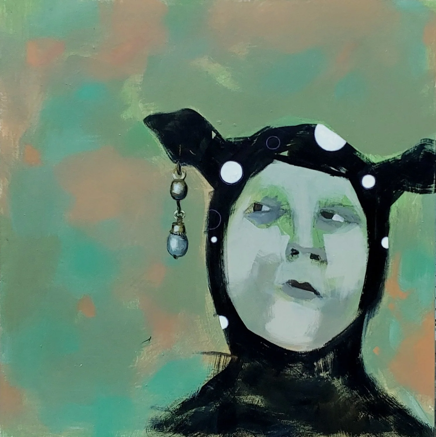 Black Sheep History
Mixed media on cradled panel
14” X 14”
2024