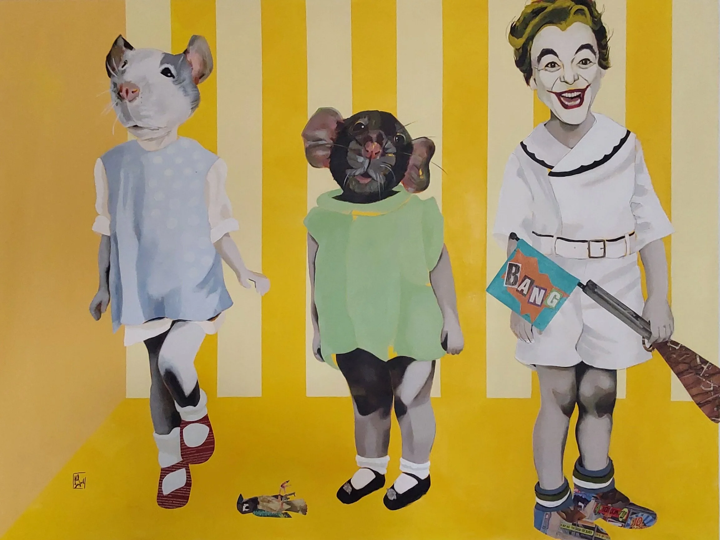 An Age of Terror
Acrylic and Mixed Media on Canvas
28"X44"
2022