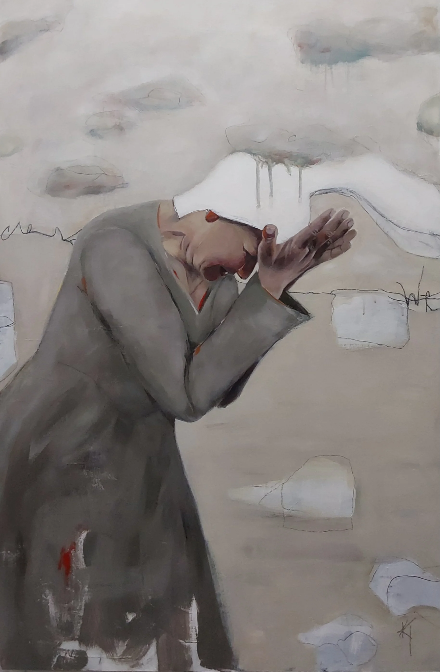 Despair
Mixed media on cradled panel
36” X 24”
2024