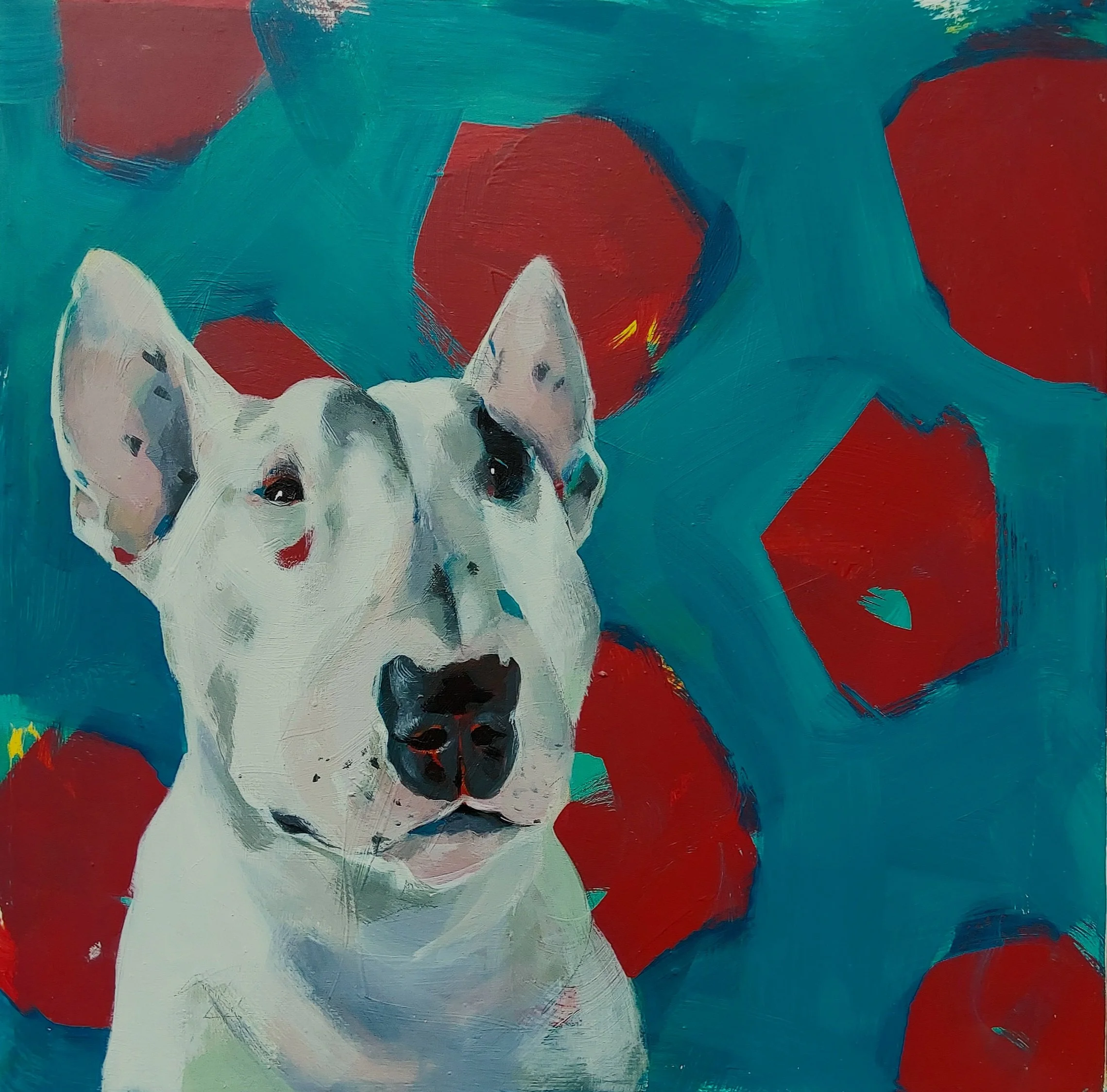 Black Sheep's Dog
Mixed media on cradled panel
14” X 14”
2024
Who doesn't need a companion for the quest?