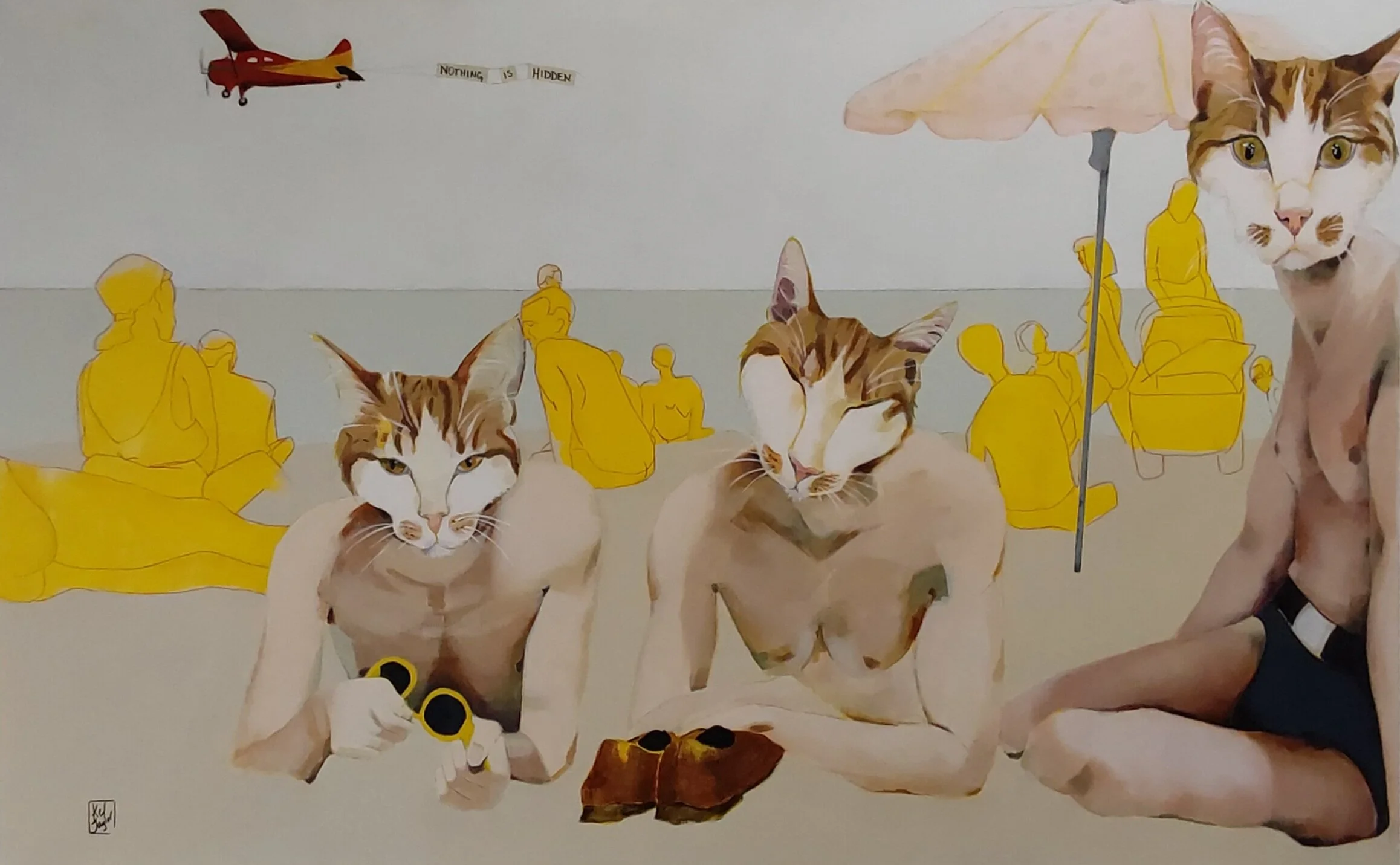 The Three Luigis
Acrylic and Mixed Media on Canvas
28" X 44"
2022