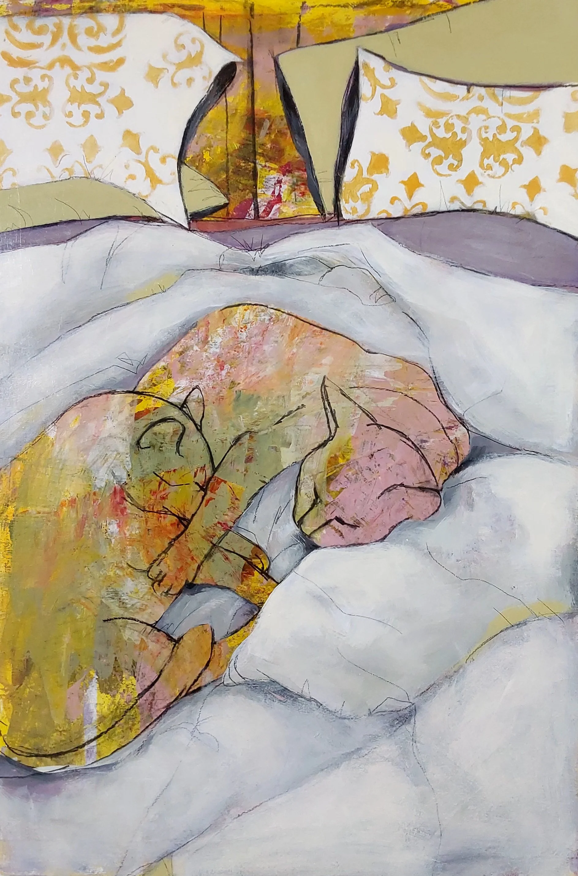 Intimacy 1
Mixed media on cradled panel
18” X 27”
2025