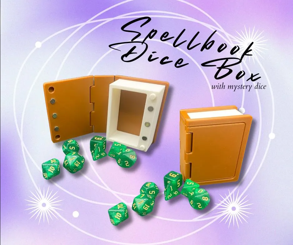 Spell Book Dice Box w/ Mystery Dice