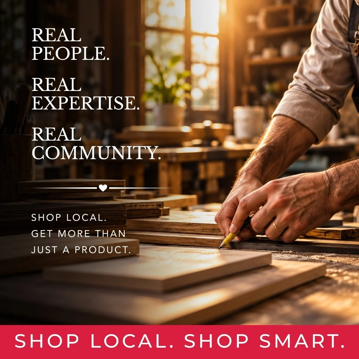 Shop Local. Shop Smart. celebrates the expertise, personal service, and community connection customers find when choosing locally owned independent businesses and flooring retailers.