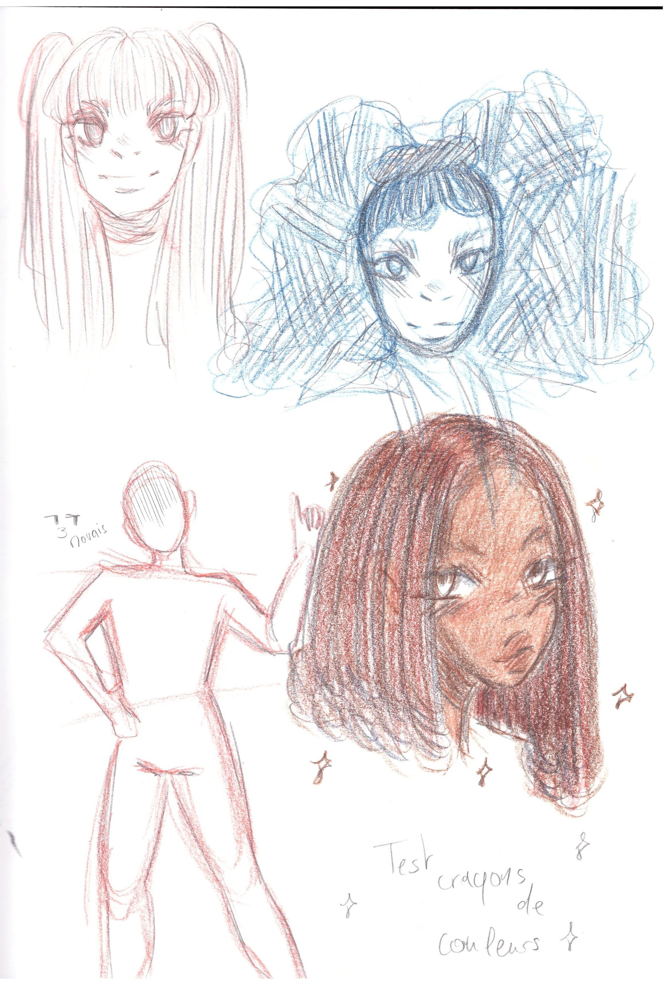 Croquis avec des crayons de couleurs 1/2 | novembre 2023