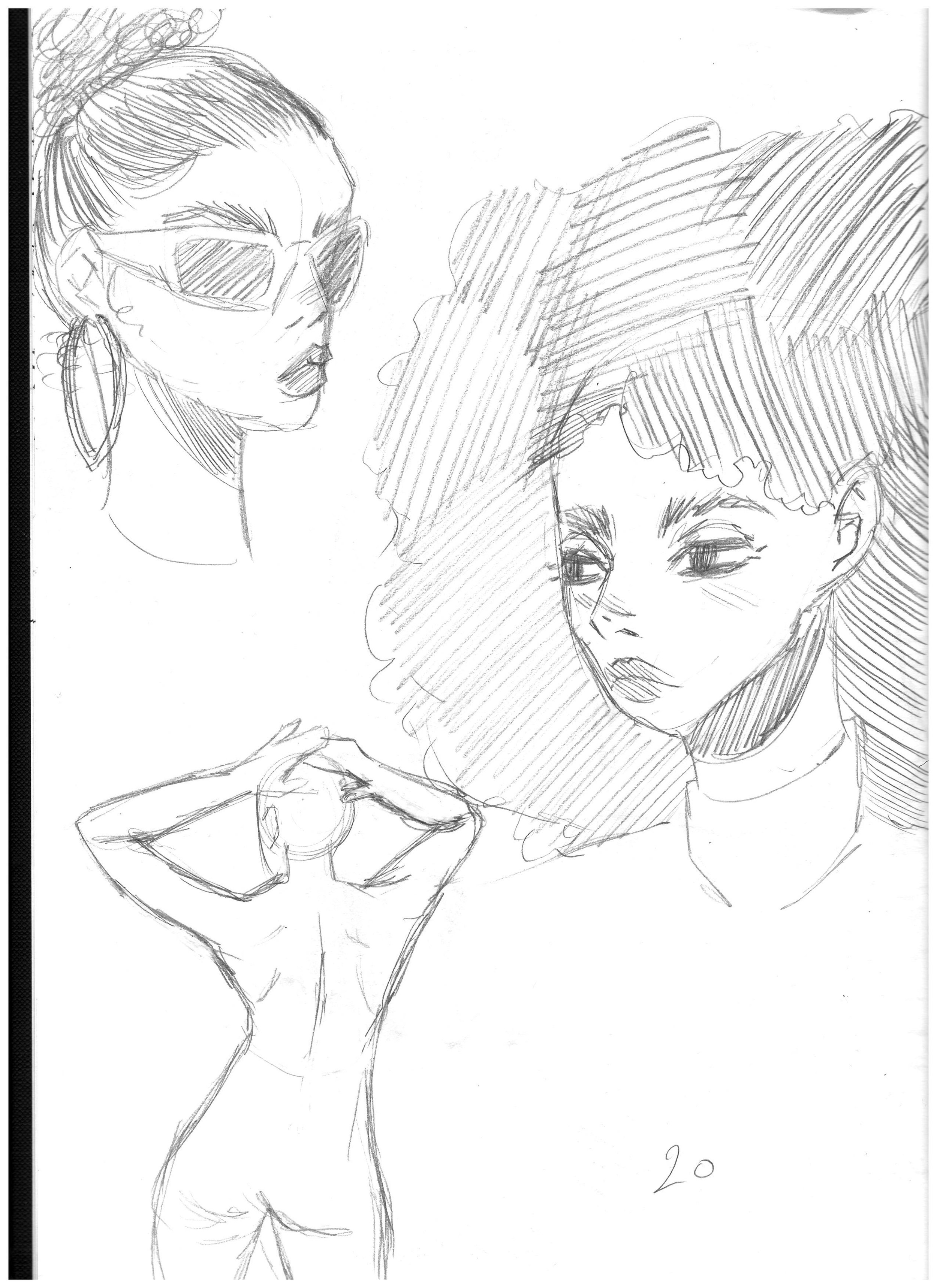 Croquis d'observation pour un devoir 1/2 | juin 2023