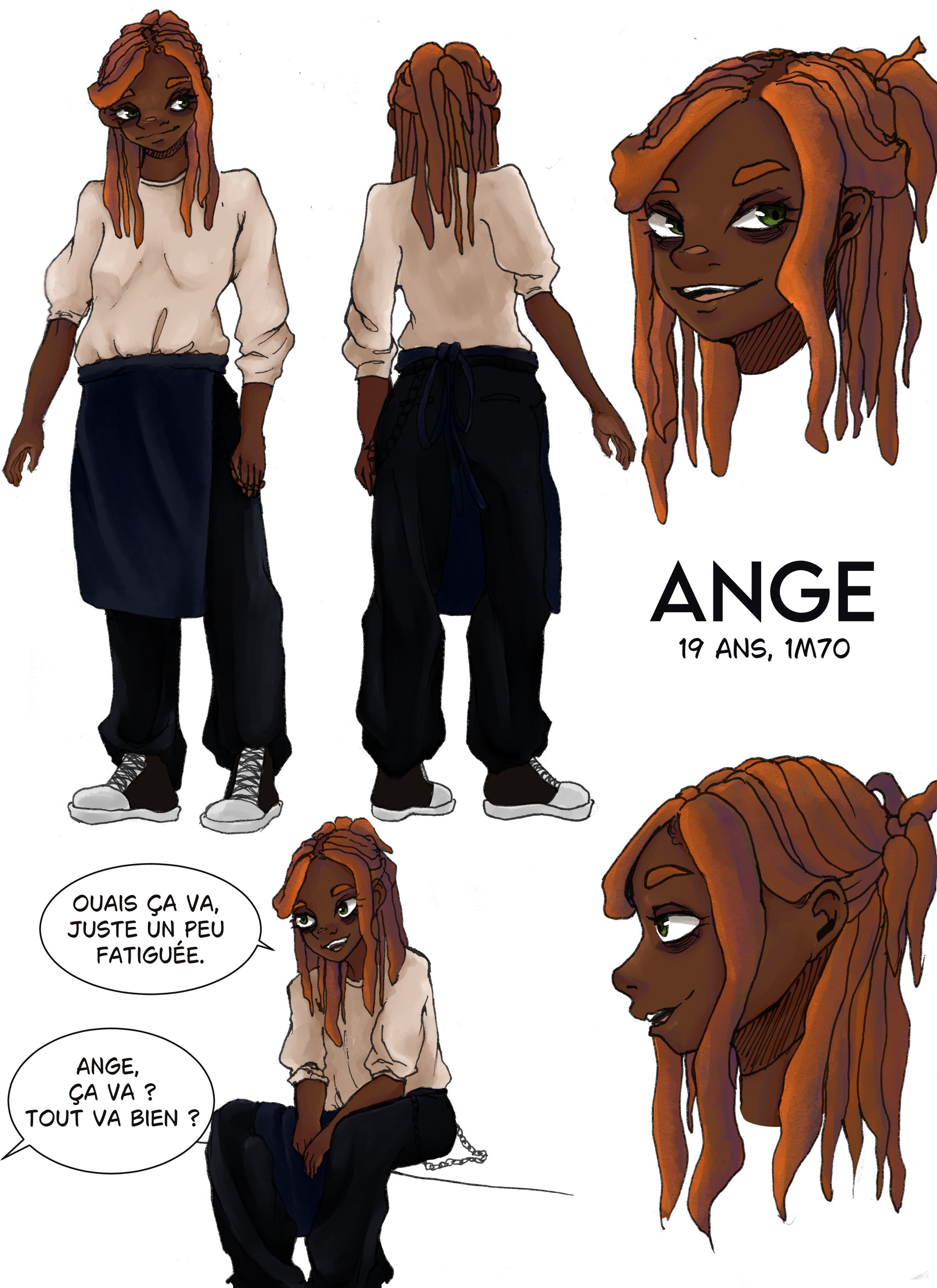 Character sheet pour un devoir sur la création de personnage 2/3 (tablette graphique) | février 2025