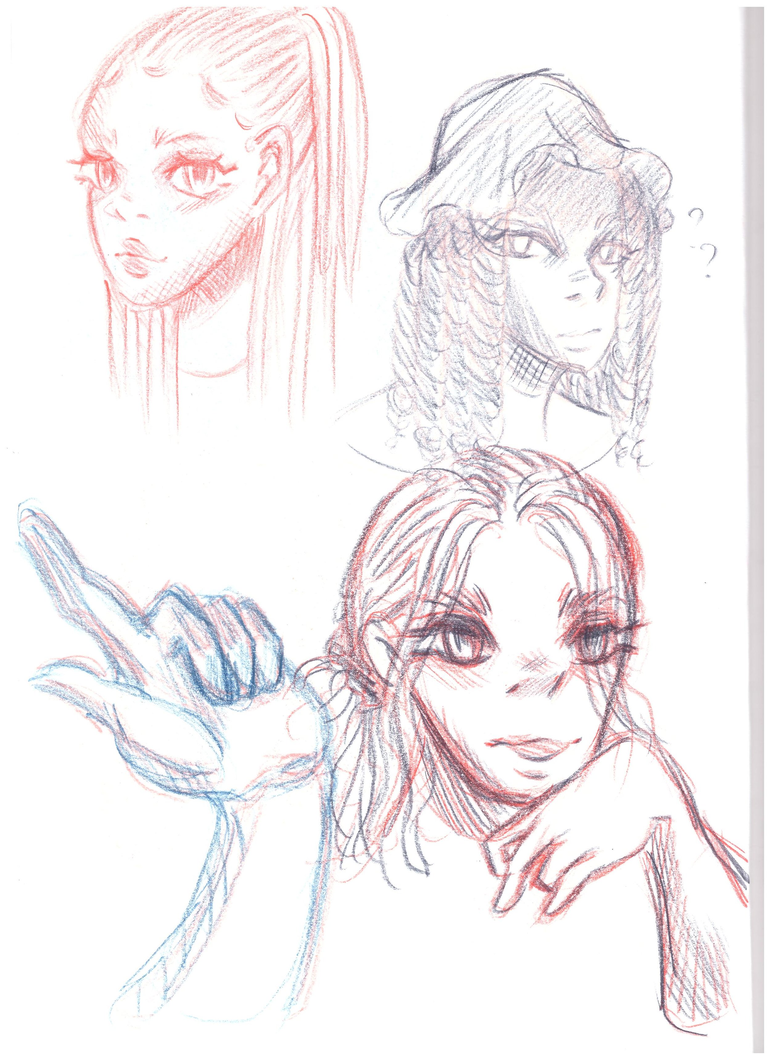 Croquis avec des crayons de couleurs 2/2 | novembre 2023