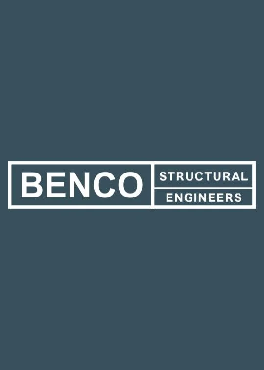 Benco Structural Engineers logo on a dark background.
