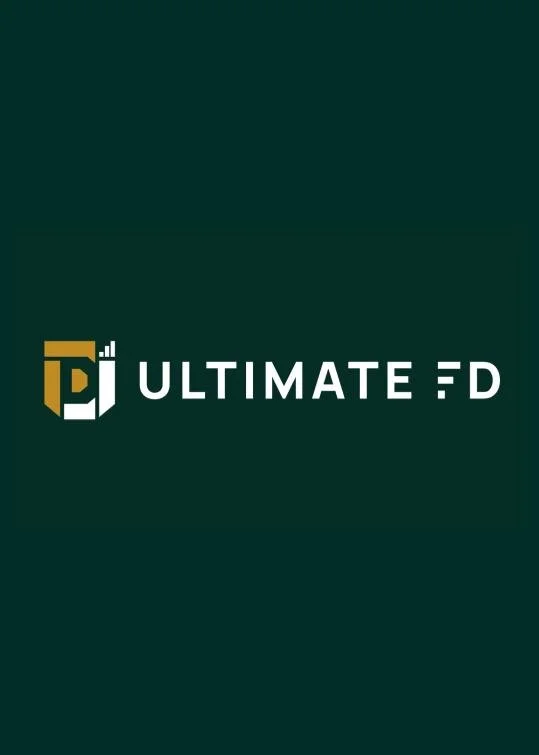 Logo for Ultimate FD featuring a yellow and white stylized shield with the initials 'UF' and the text 'ULTIMATE FD' in white on a dark green background.