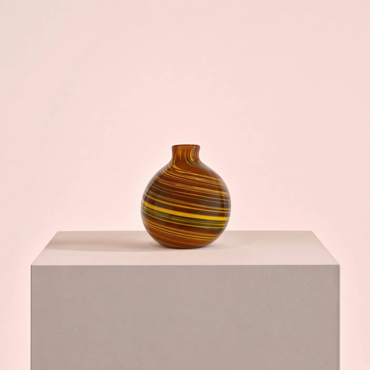 Paul Lasman — #72 — Orange, Red, Yellow Round Ball Vase