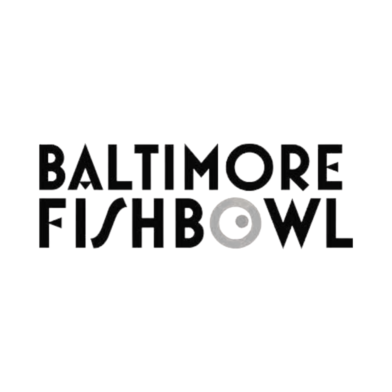 Neon sign that reads "Baltimore Fishbowl" with a stylized ball logo