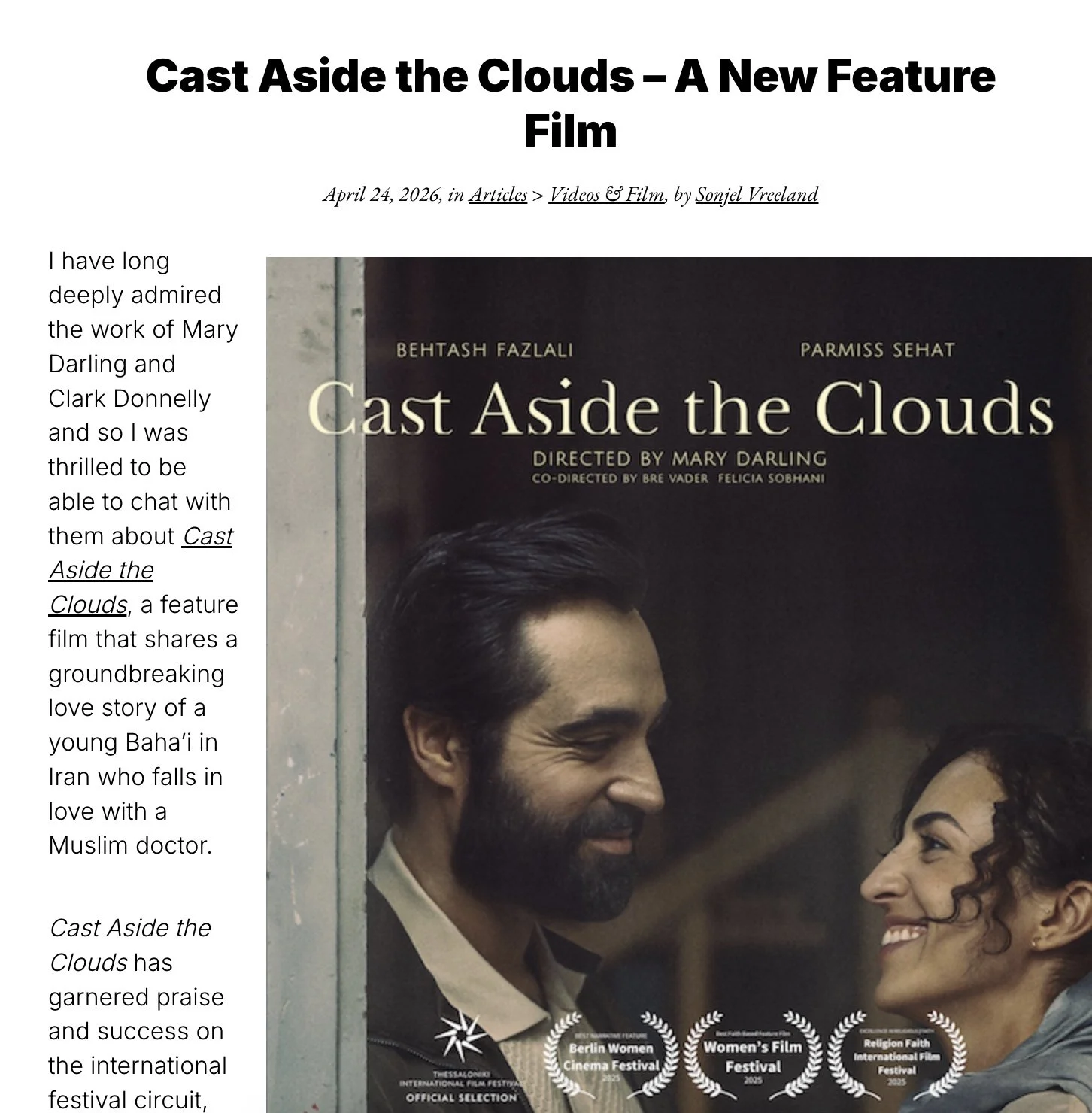 Cast Aside the Clouds – A New Feature Film