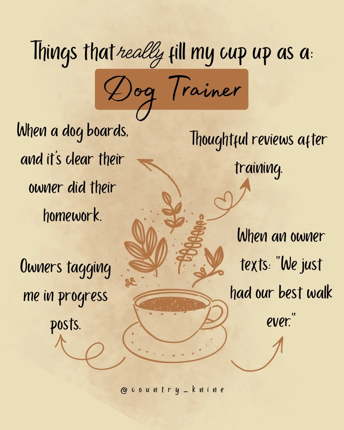 One thing people don&rsquo;t always realize about dog training&hellip;

The dogs are only half of it.

What really fills my cup is the owners who stay invested in the process. Not just during training, but after their dog goes home.

The ones who ask