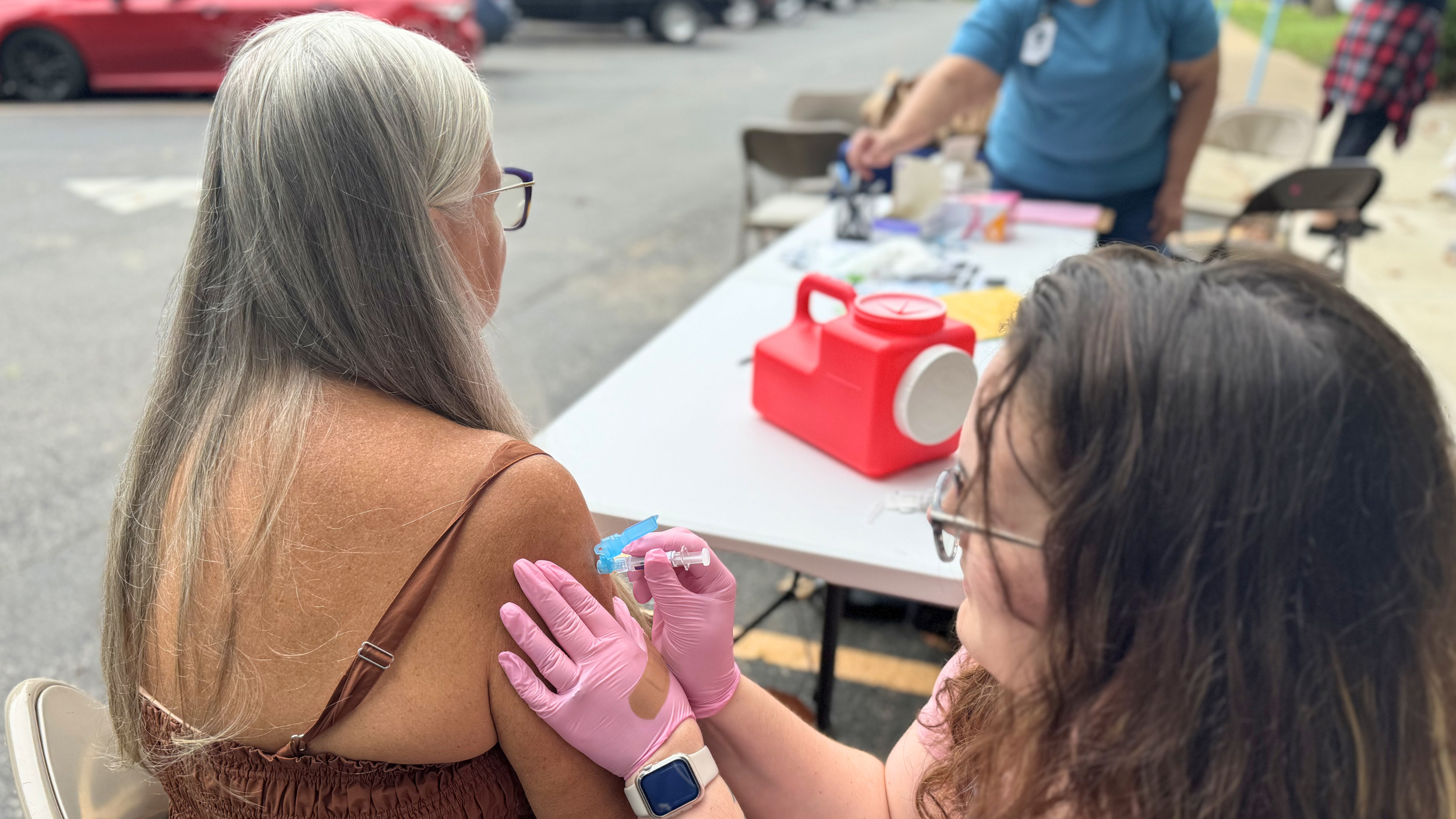 Mercy & Truth giving vaccinations at outreach events across the Kansas City Metropolitan Area.