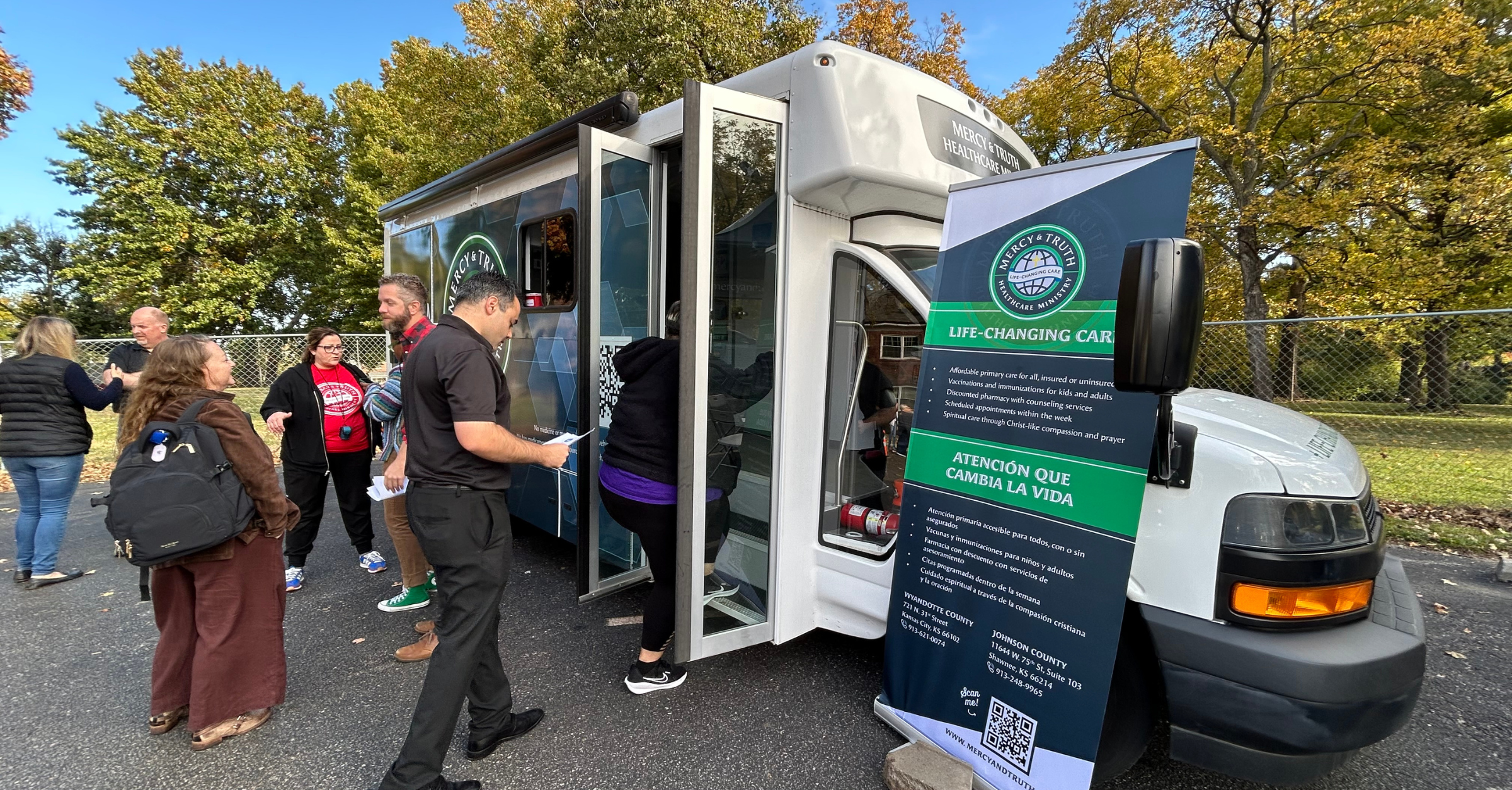 Neighbors join F.I.R.S.T. Tuesday in June to learn more about Men's Health, and to check out our Mobile Health Clinic at our KCK location.