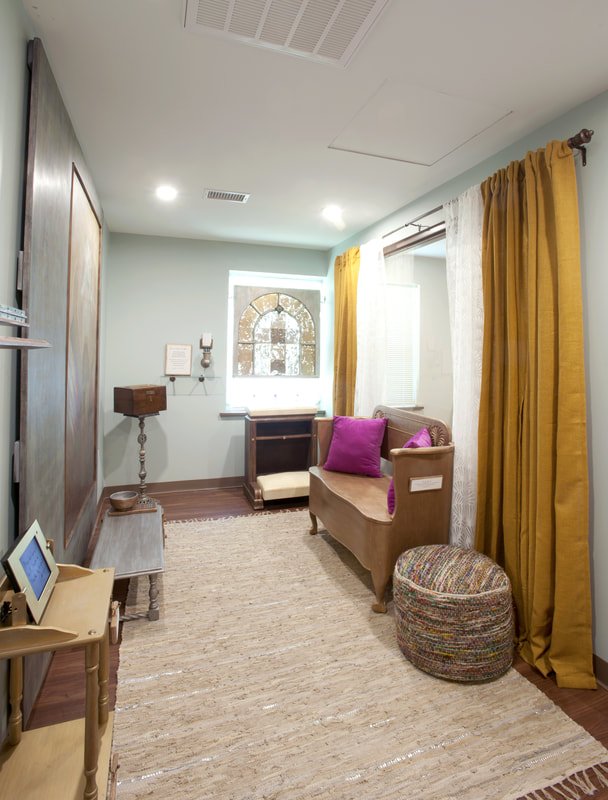 Christ-centered prayer room at Mercy & Truth Healthcare Ministry in Kansas City, offering comfort and quiet space.