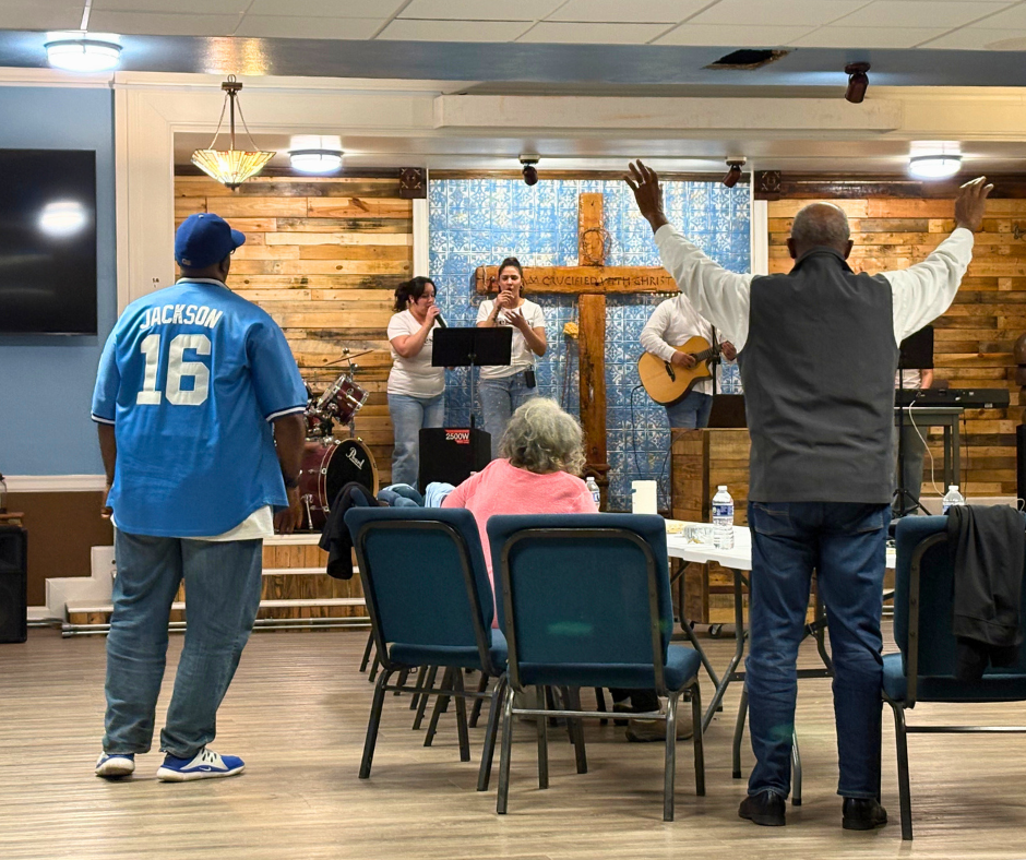 Participants and leaders gathered in prayer and worship during Mercy & Truth’s Life-Changing Prayer events, fostering spiritual healing and community connection.