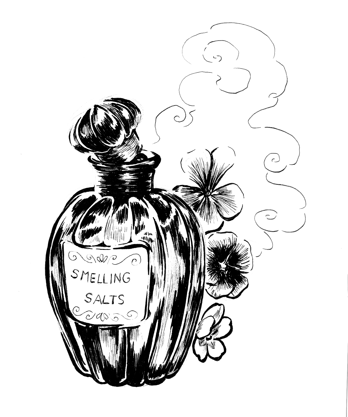Smelling Salts Spot - ink on paper