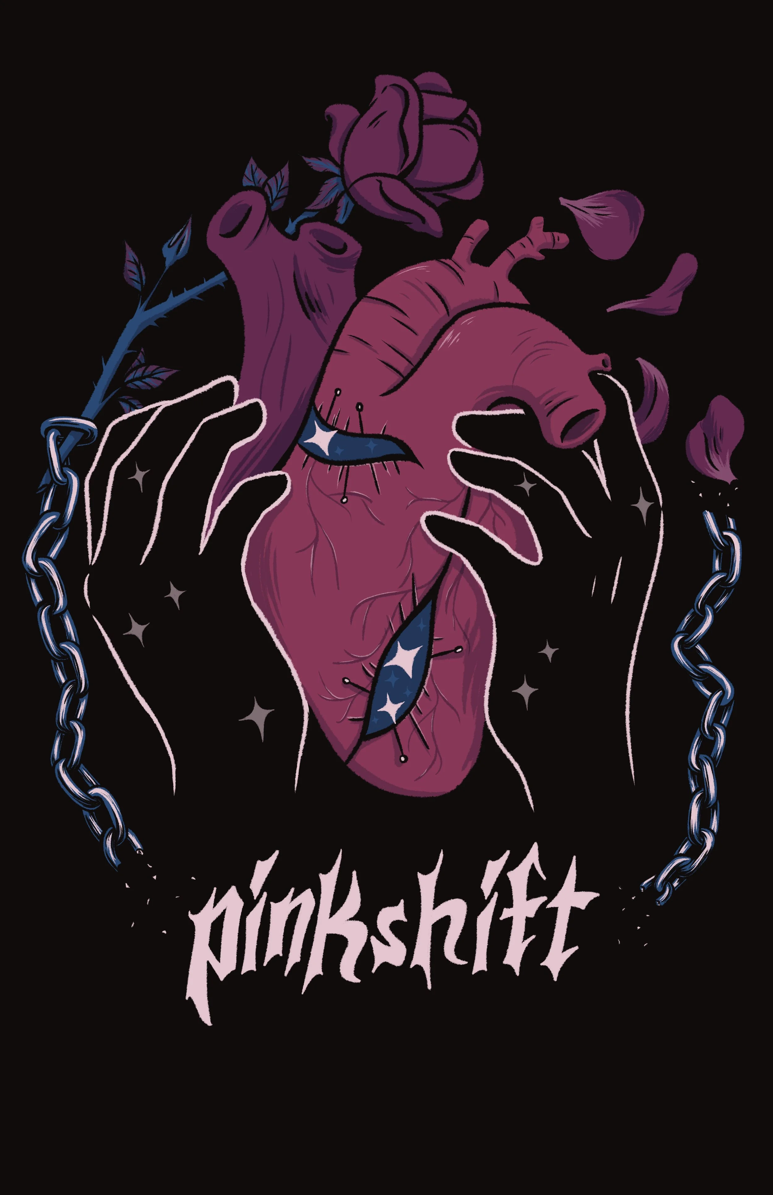 Pinkshift T-Shirt Design - digital illustration