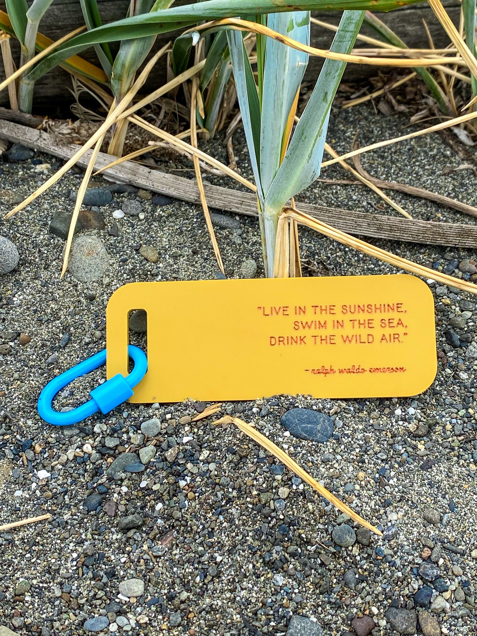 Emerson Quote Keychain at Sequim Dungeness Tidelands