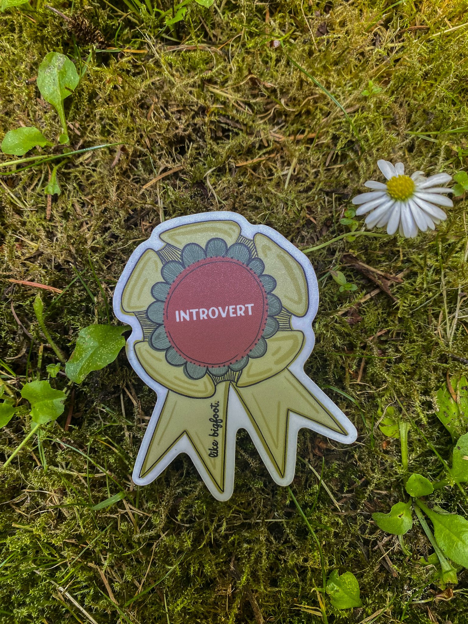 Funny Introvert Bigfoot Sticker