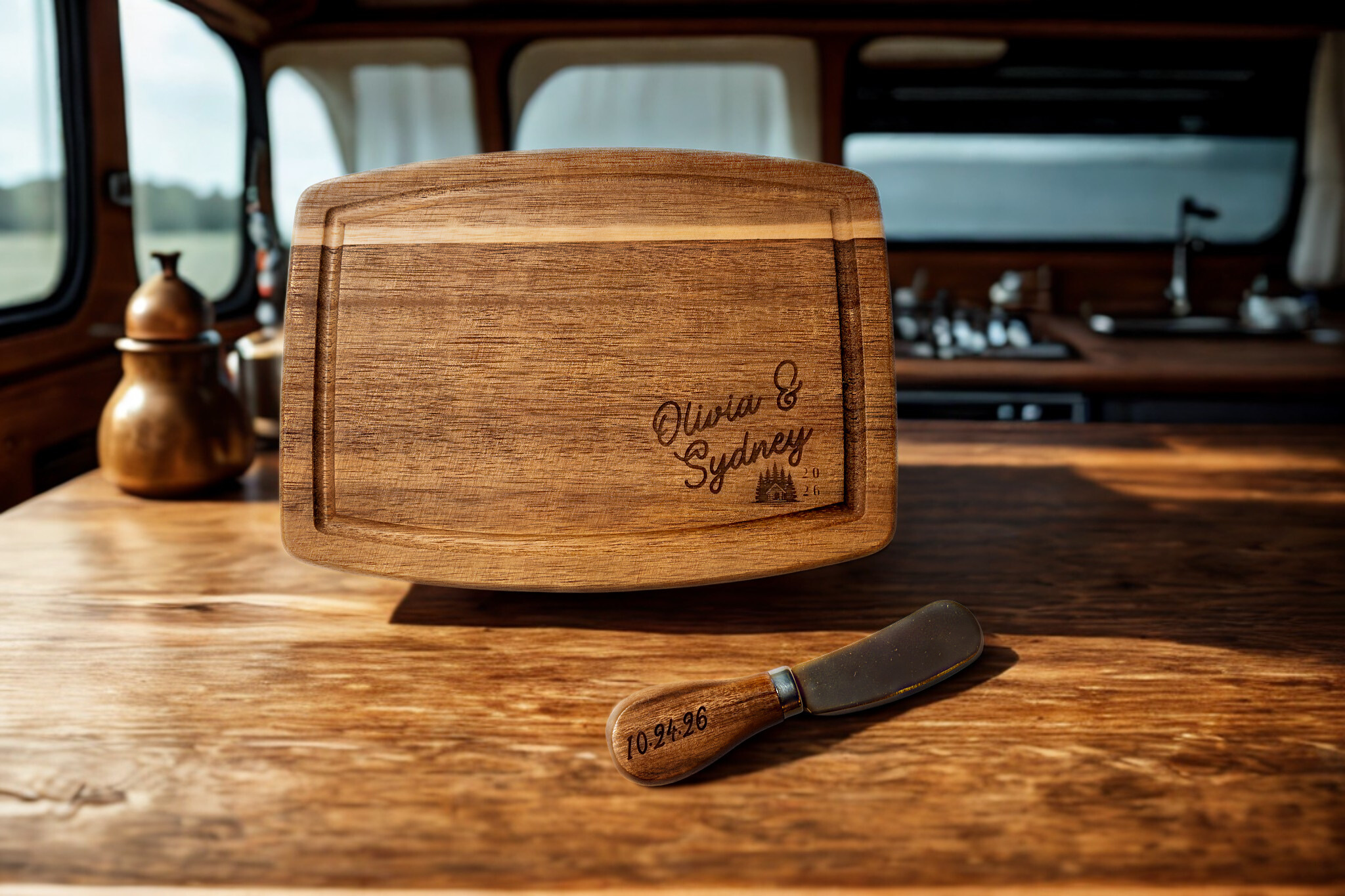 custom engraved camping cutting board