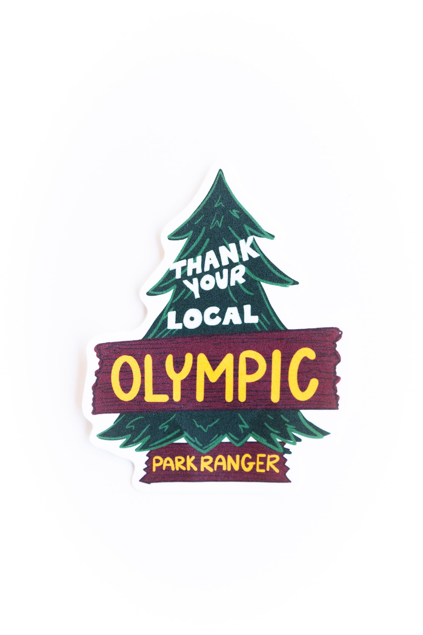 Thank A Park Ranger Olympic National Park Sticker - Retro