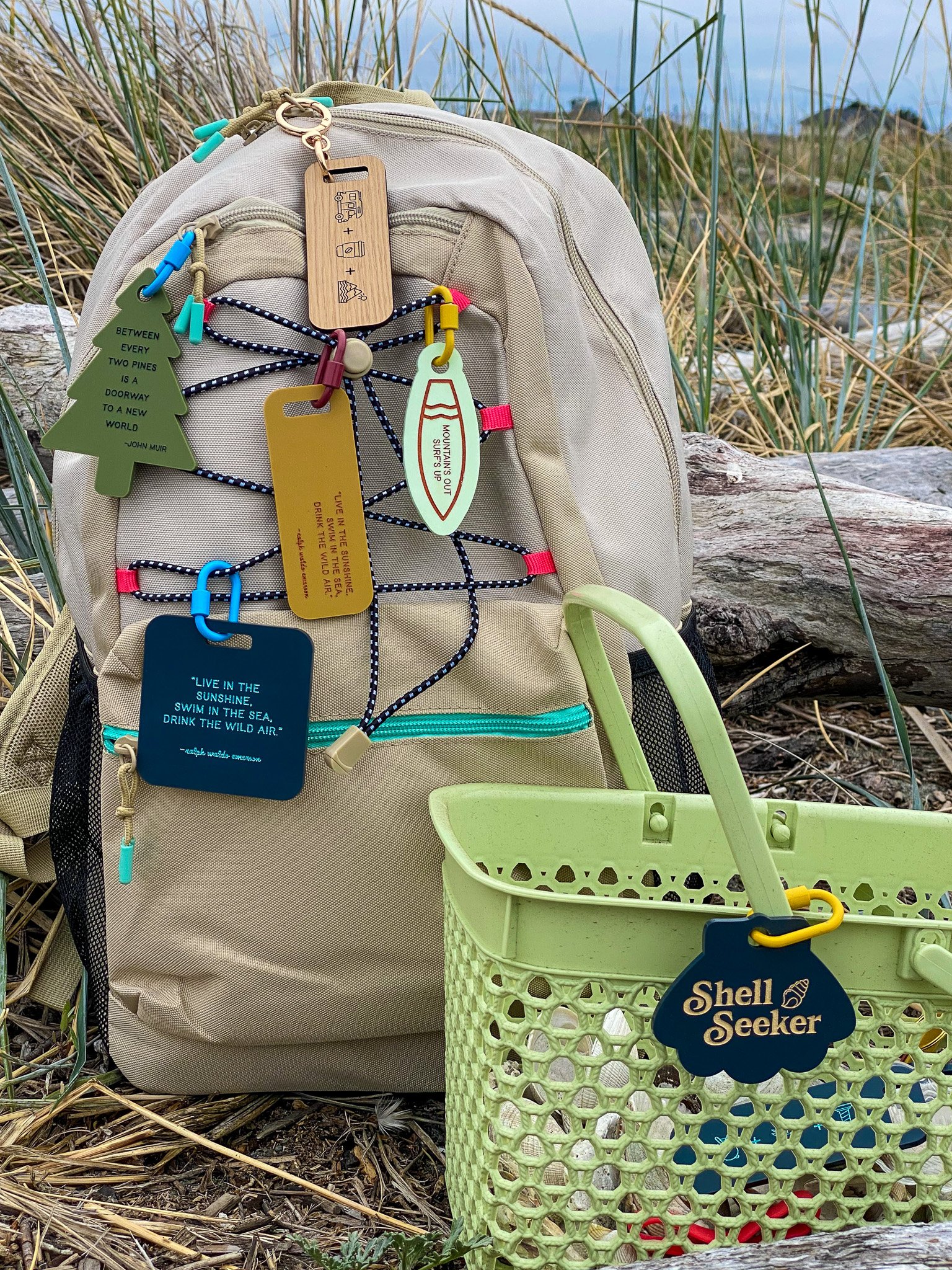Customizable Pack Charms for Sea and Trail