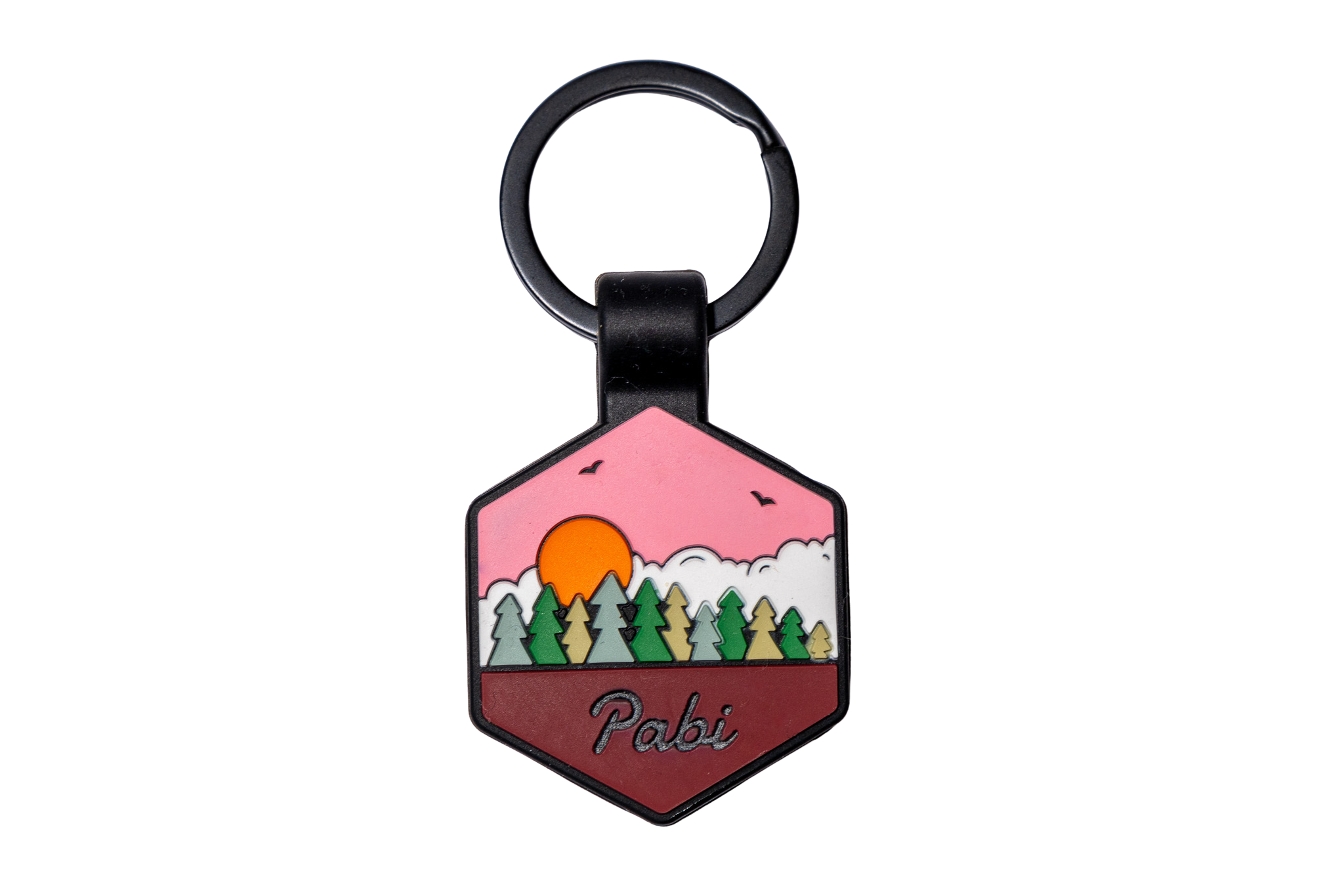 Custom Silicone Dog Tag | PNW Forest Design 4 | Personalized Pet ID Tag