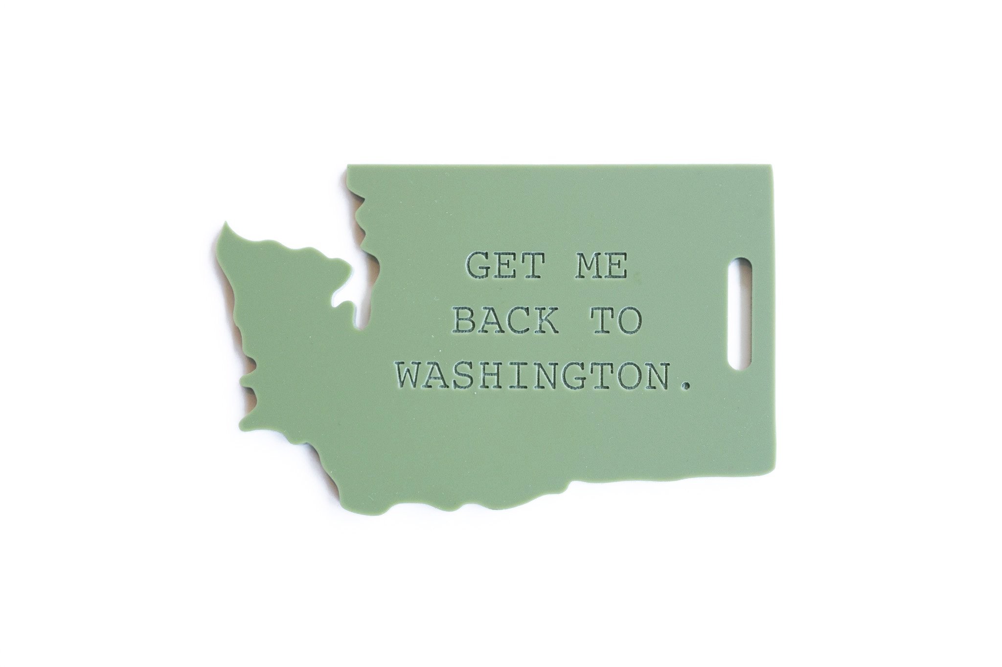 Funny Washington State Luggage Tag - Customizable