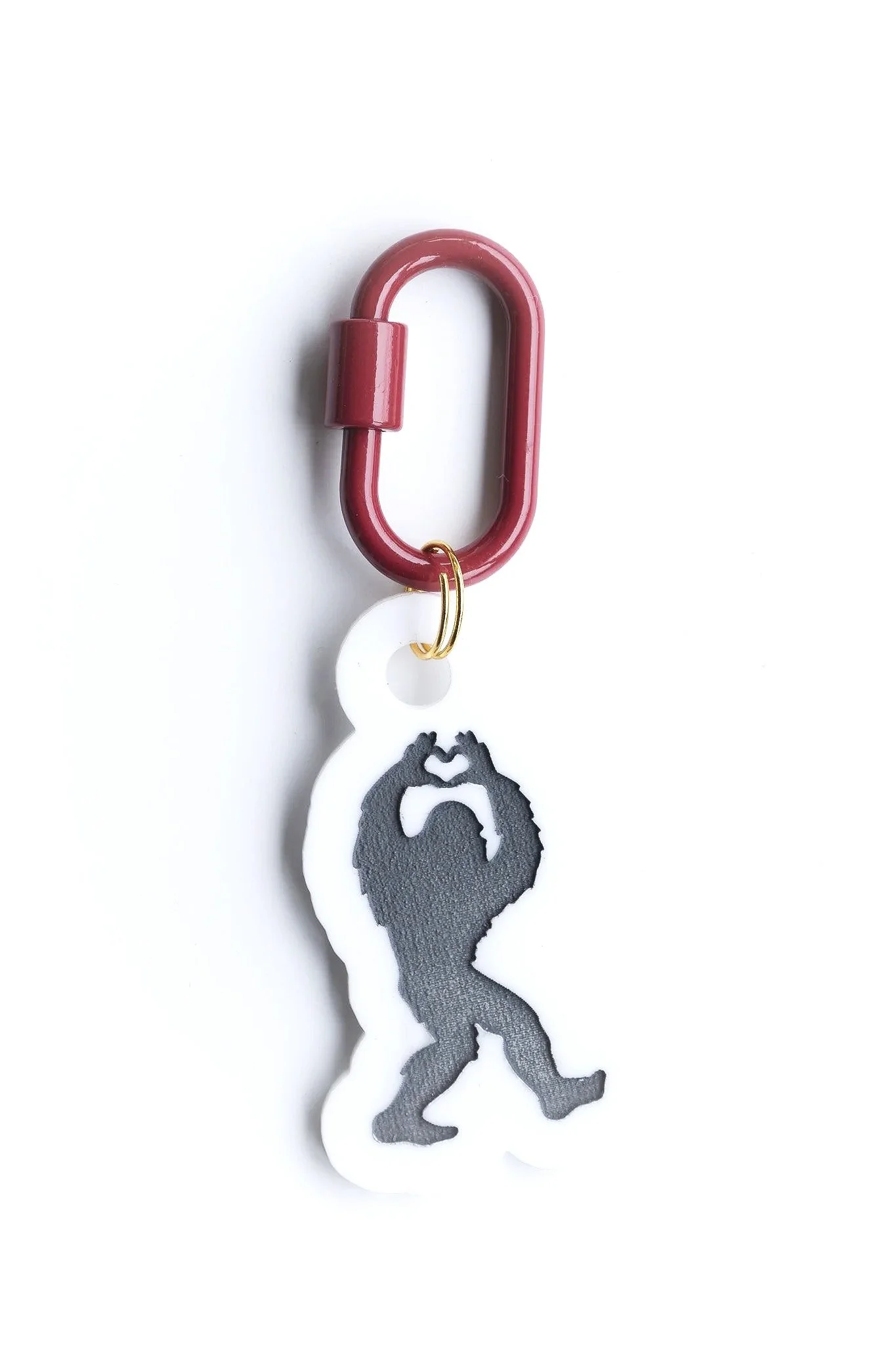 Bigfoot Love Keychain - Grey