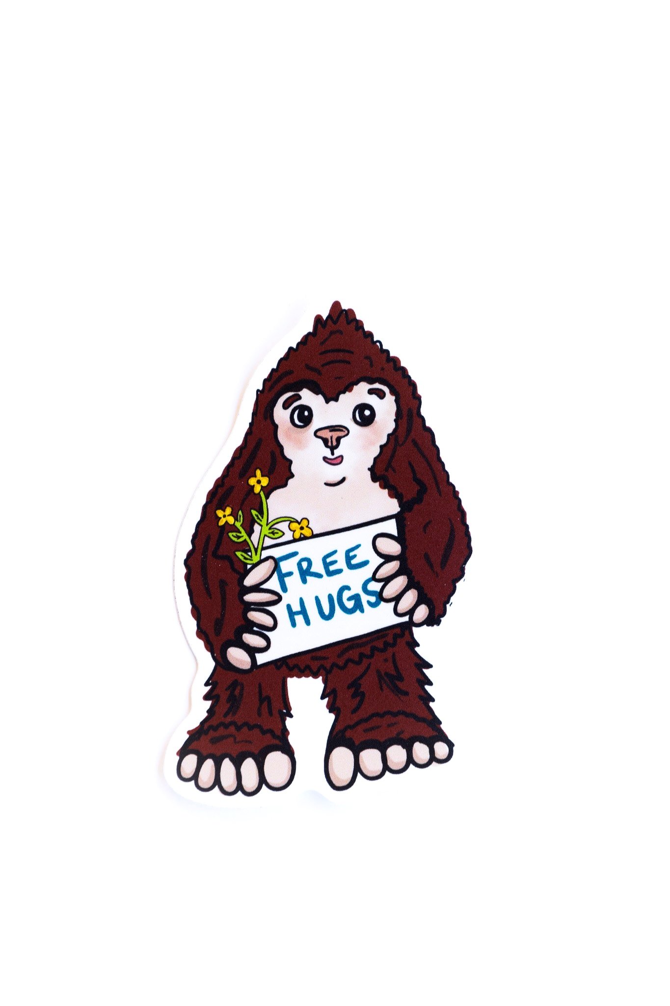 Baby Bigfoot Free Hug Sticker