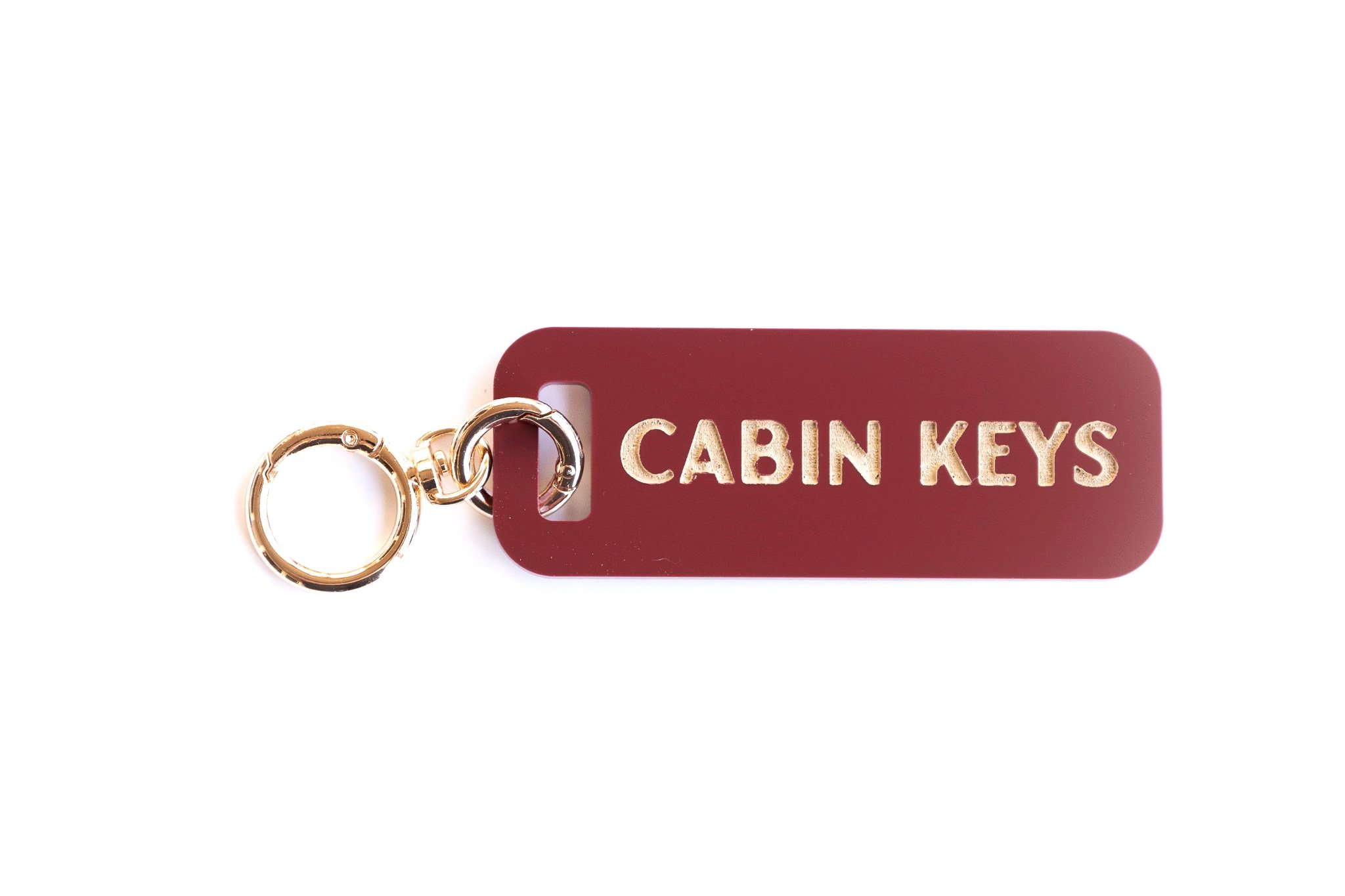 Customizable Cabin Keychain - Acrylic, Engraving