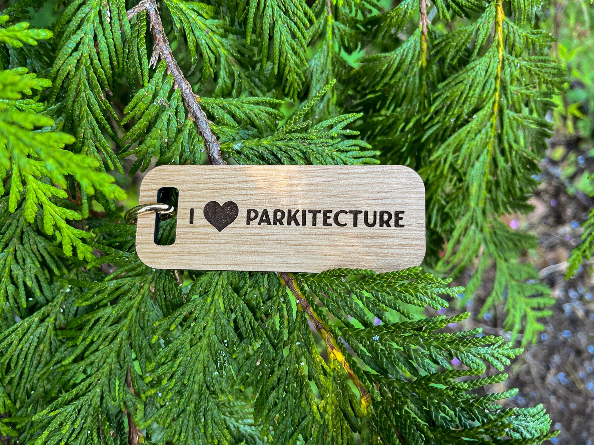 Customizable Parkitecture - National Park Keychain - Eco Wood Engraved
