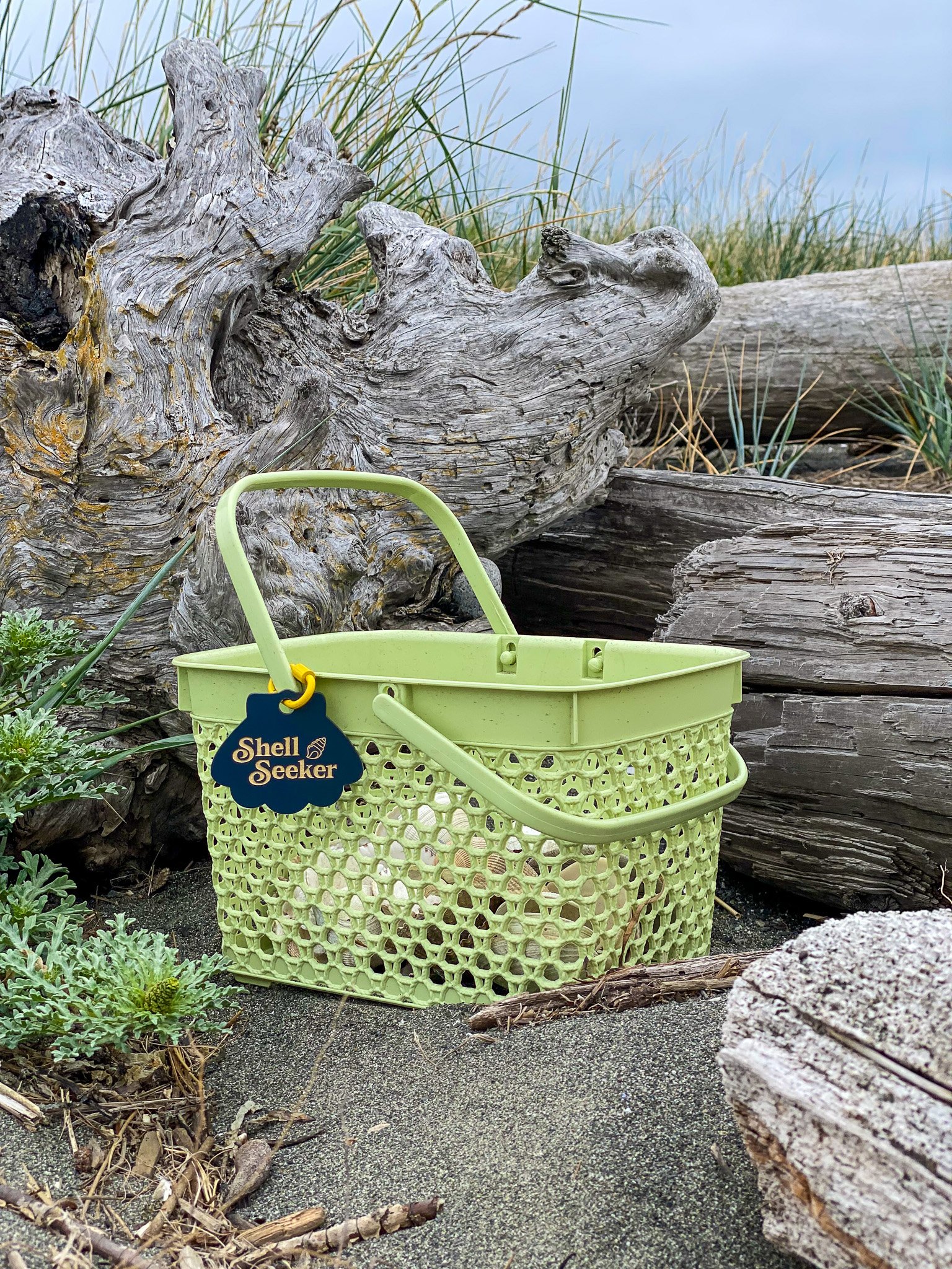 Custom Beach Tote Charm - Shell Seeker - Sequim WA