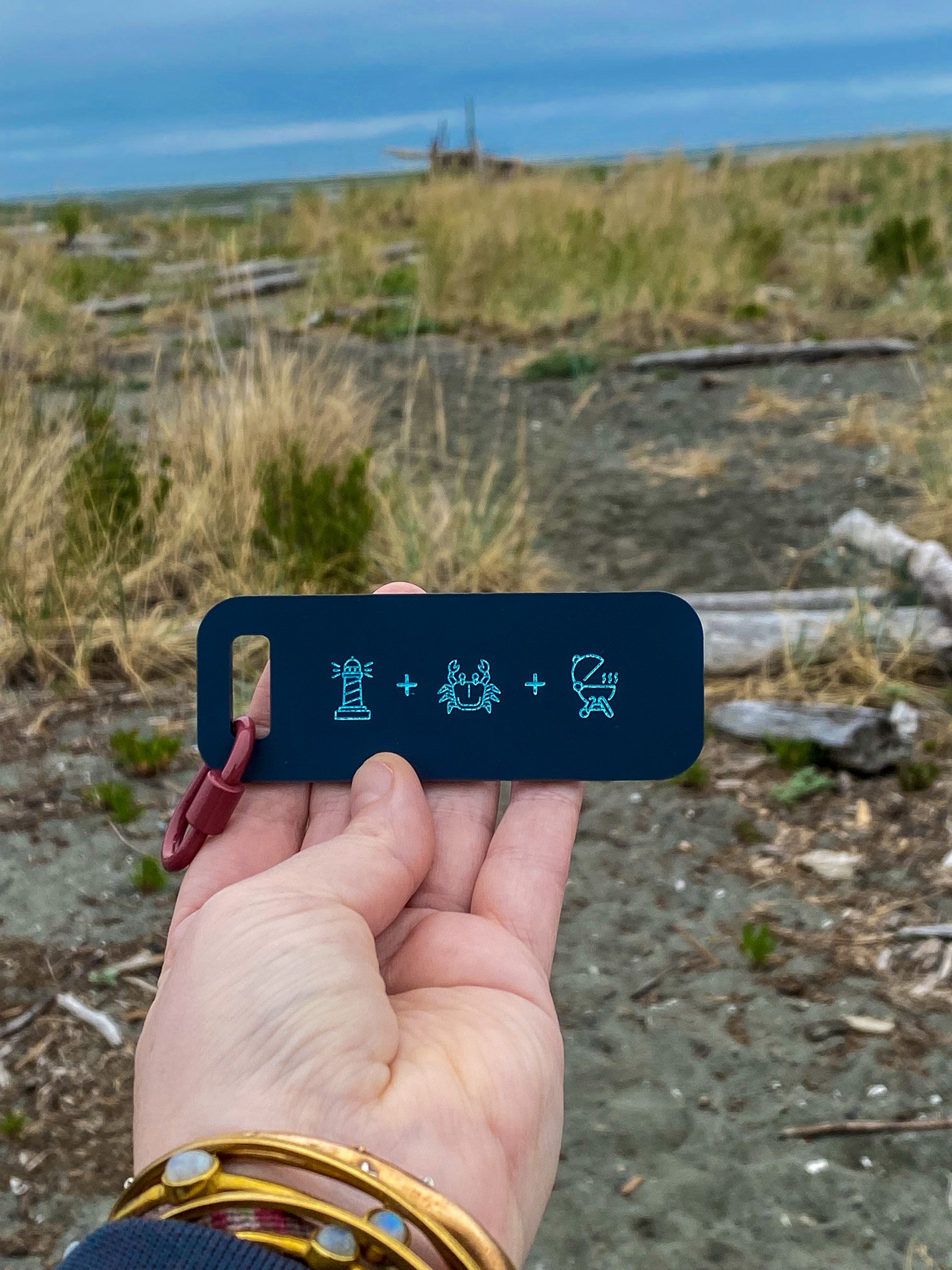 Olympic National Park - Dungeness Tidelands - Sequim WA Keychain