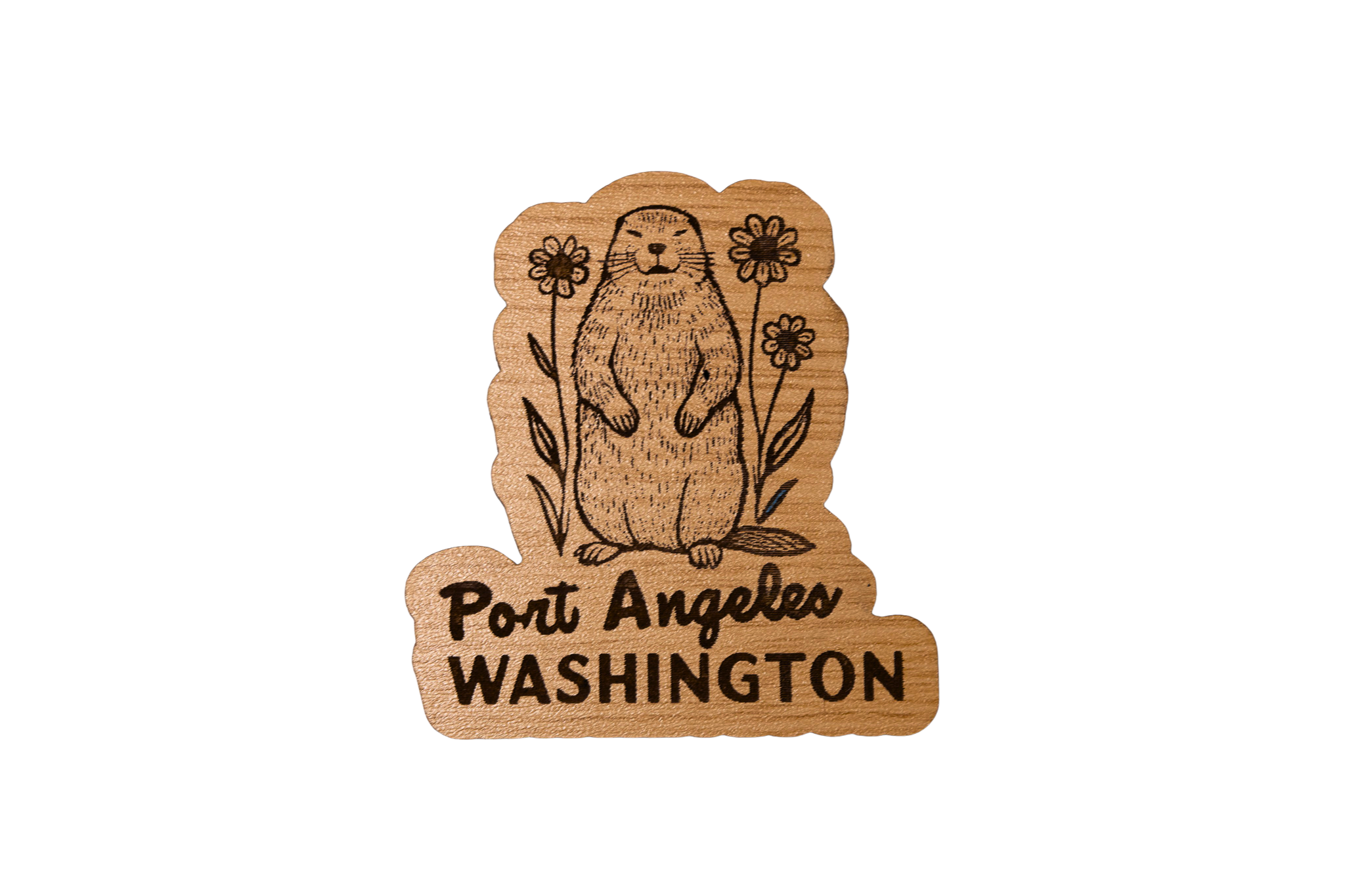 Olympic Marmot Magnet | Hand-Drawn PNW Magnets | Olympic Peninsula Souvenir | Washington State Fridge Magnet