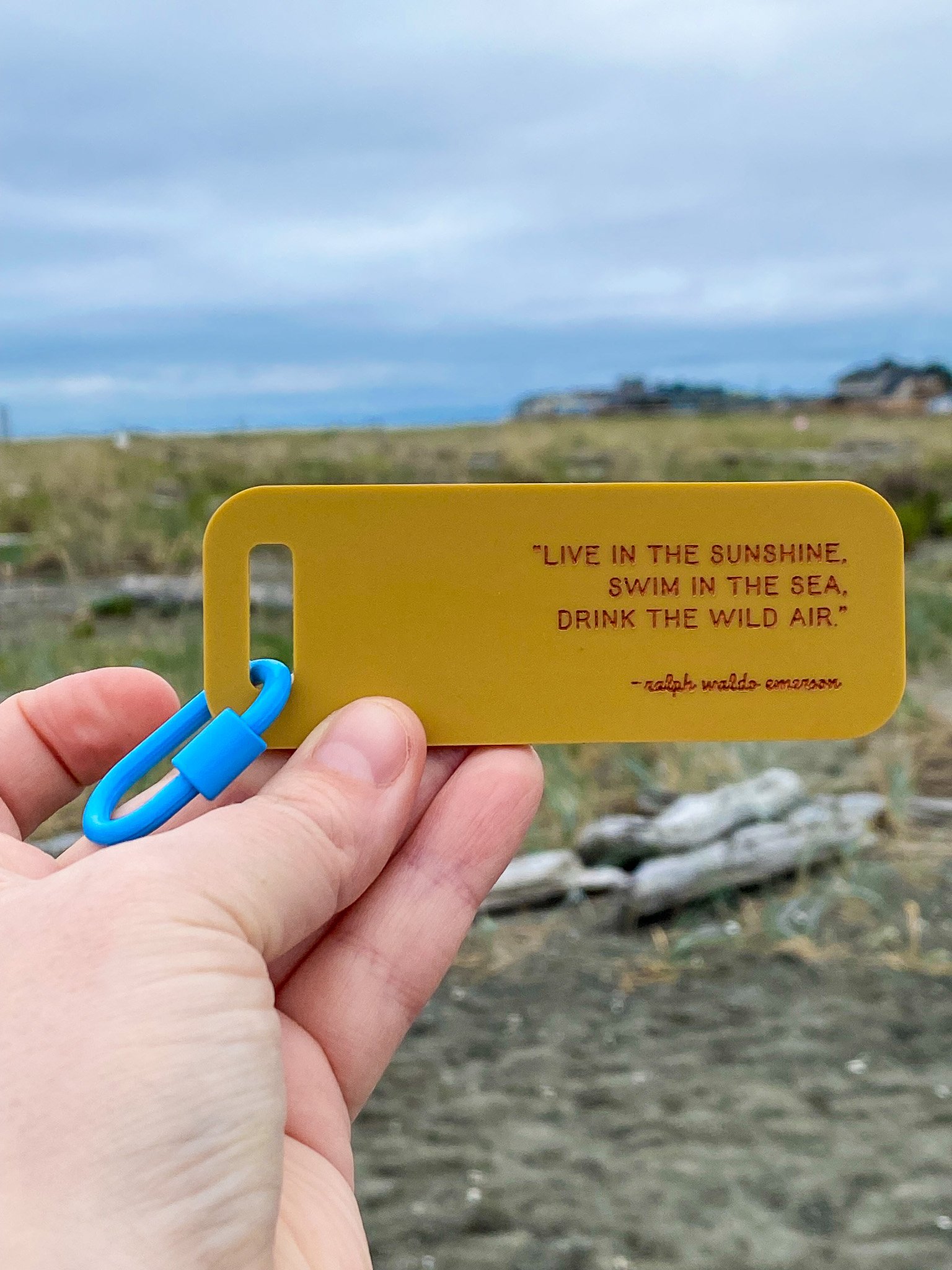 Custom Keychain at Dungeness Tidelands in Sequim