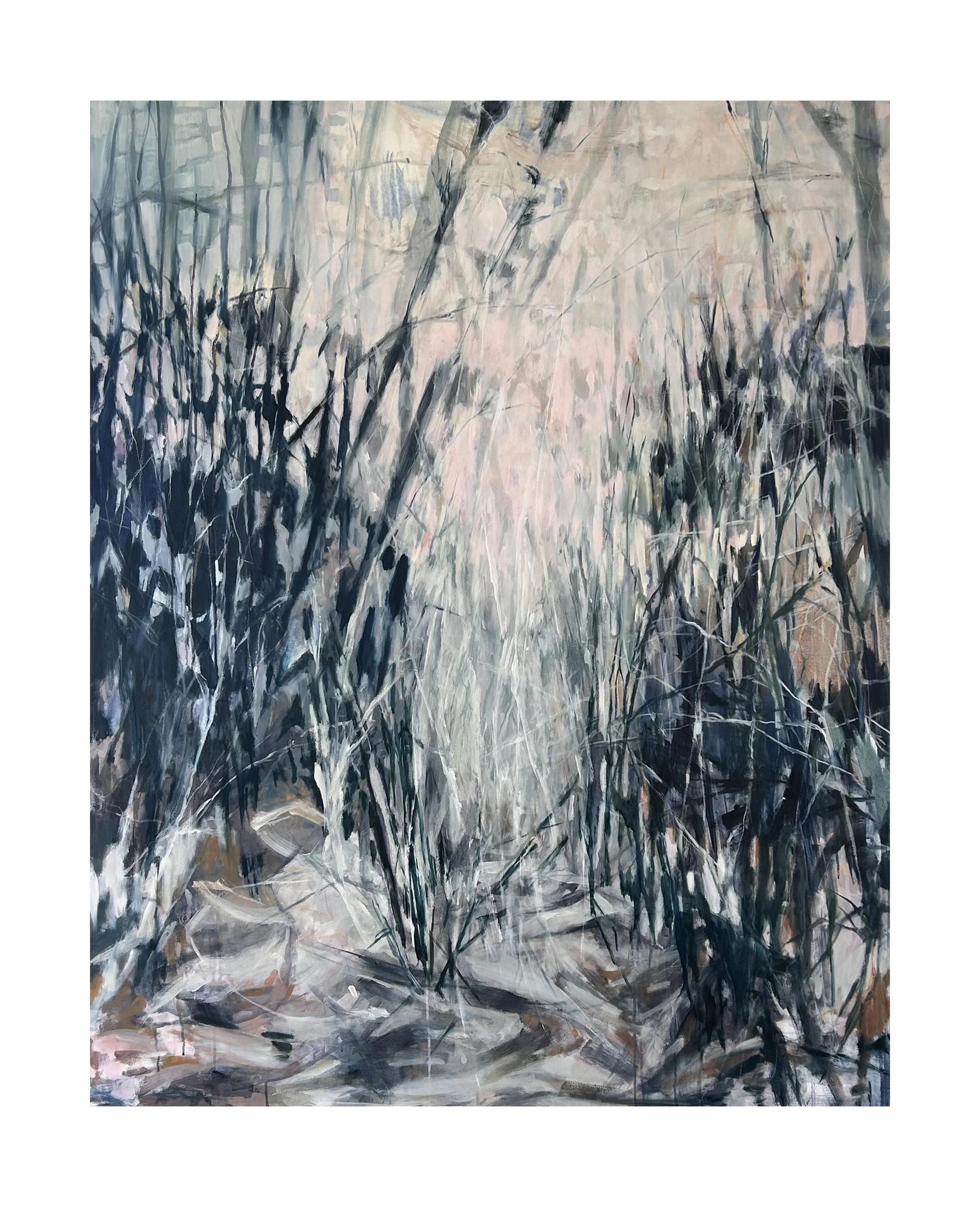  Hollyburn Winter , 2026 
Oil and mixed media on canvas 
60 x 48 x 1.5 inches
