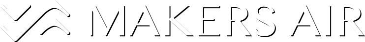 Makers Air logo in black and white.