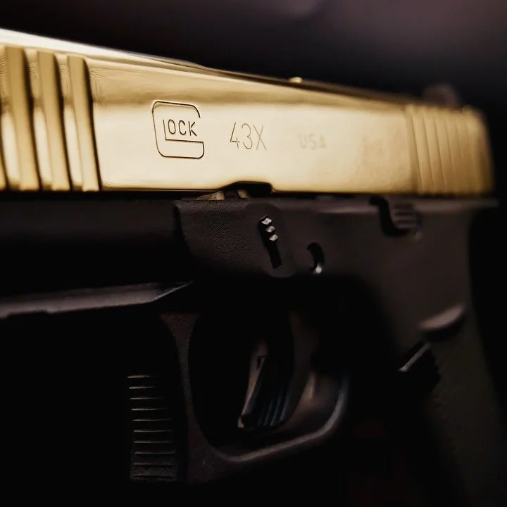 Just because it’s a Glock doesn’t mean you can’t smother it in gold before beating it into the dirt at the range. Carrying these does add +5 aggro to your stats.
#wades #glock #wadesguns #9mm #380 #pistol #43x #42 #waguns #bellevue