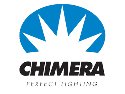 Chimera Effect Lighting logo with a blue and black circular design and stylized text.