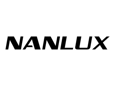 NANLUX logo in white text on a black background.