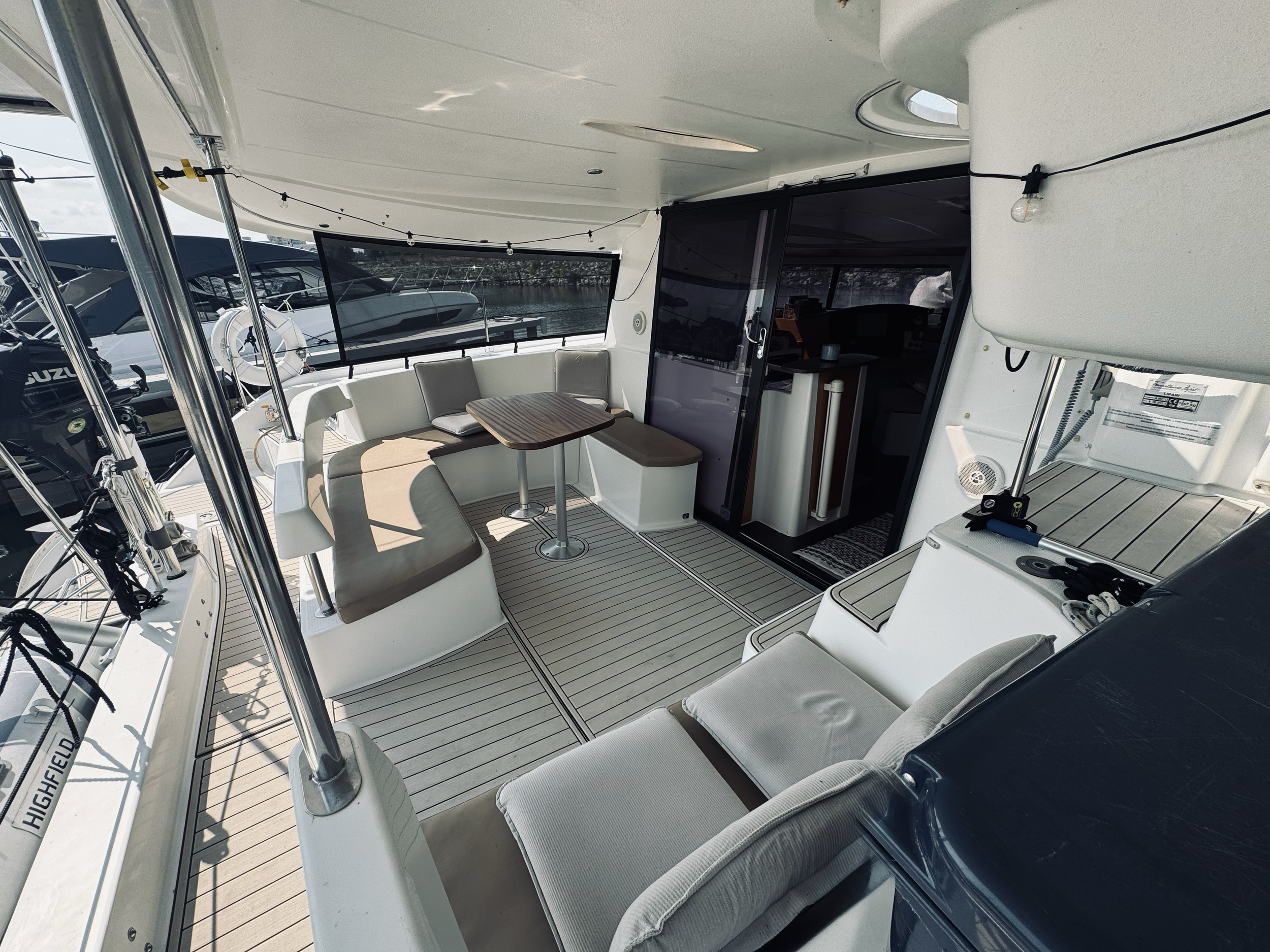 Shaded cockpit seating