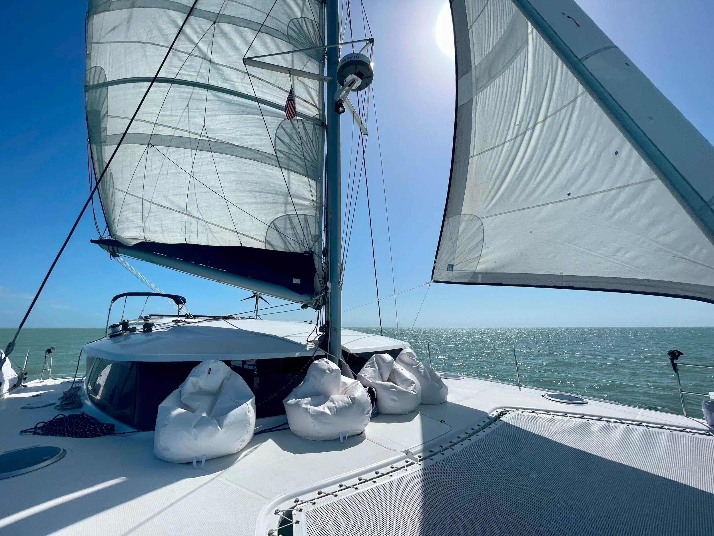 A private catamaran day charter departing from Chicago's North Shore on Lake Michigan.