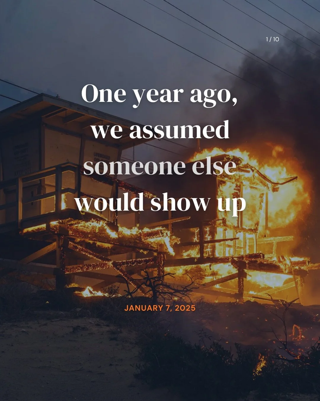 ONE YEAR AGO
We assumed someone would show up.
No one came.
So neighbors became a support system.

On January 11th, 2025
🏬The Santa Monica Helping Hub opened its doors for our neighbors affected by the fire.
🧪45 days before any major NGO arrived, A