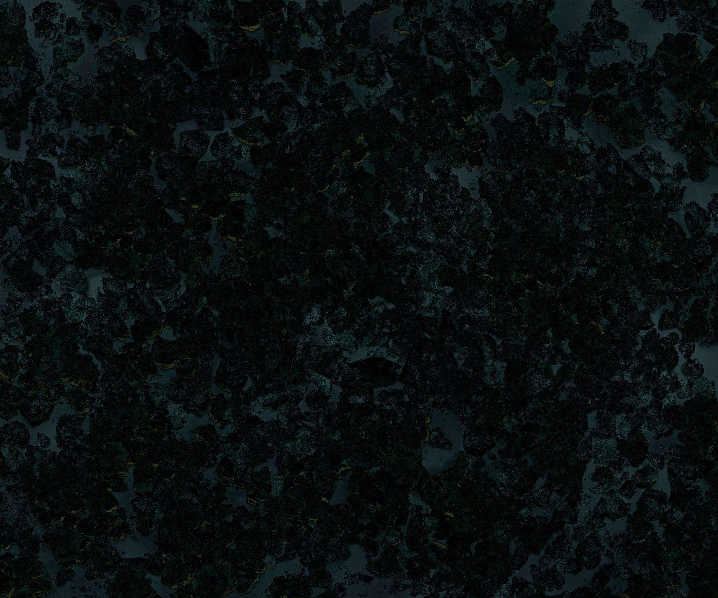 Large-scale still life photograph of petroleum-based substance, exploring photography as a petrotechnology and its material ties to fossil fuels.